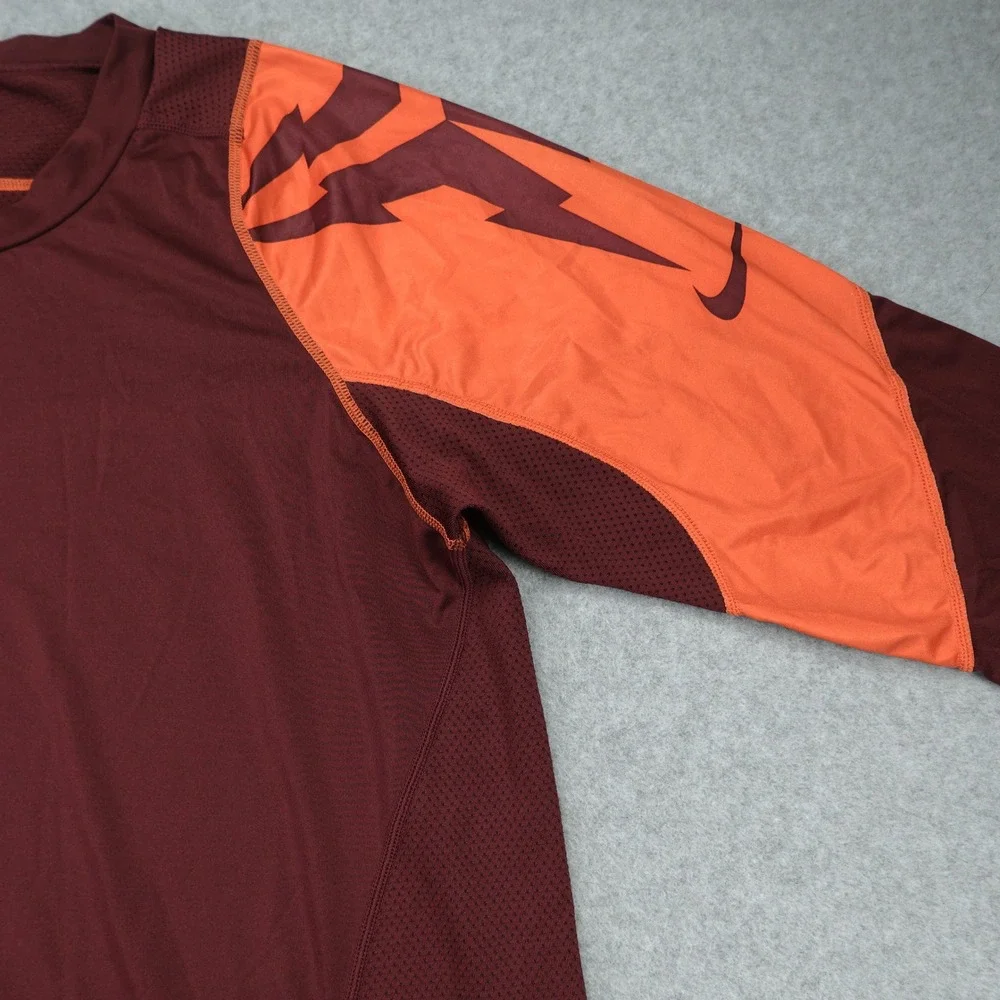 Nike Team Kobe Bryant Shirt Mens XXL Maroon Sheath Logo Training Compression LS‎